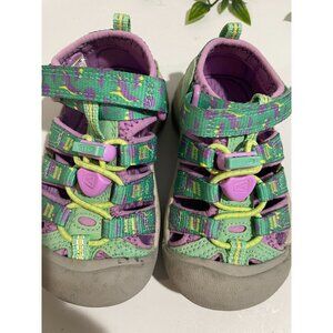 Keen Girls Washable Sandals Size 8 US EU 24 Purple Green Multi Color